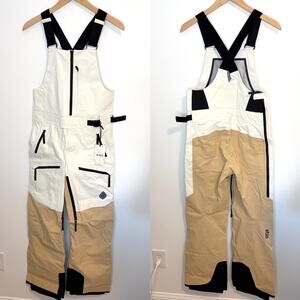 Stio Womens Figment Bib Skiing Snowboarding In Ranch Road Tan White Size XS New